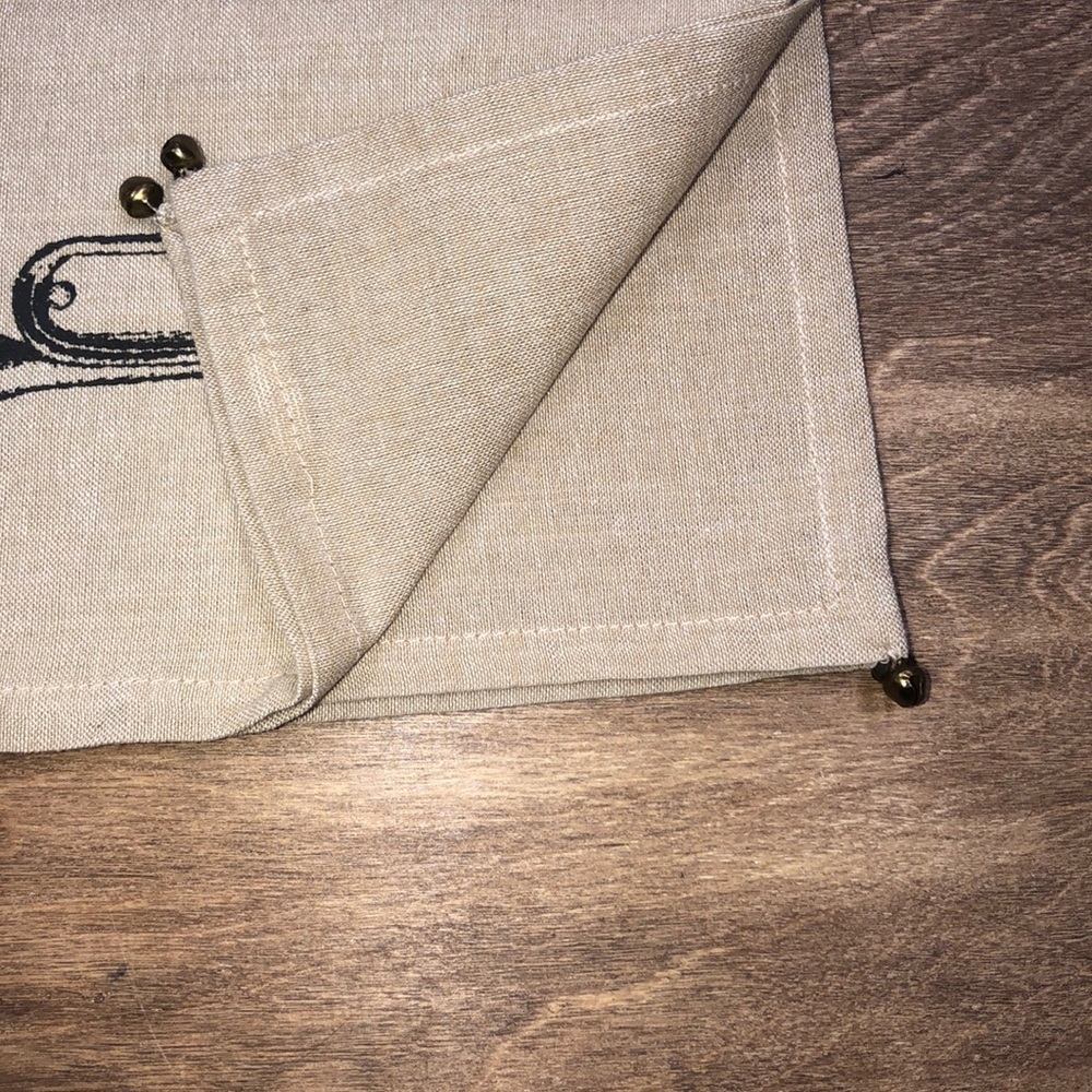 Set of 2 tan musical instruments decorative towel - Picture 6 of 6